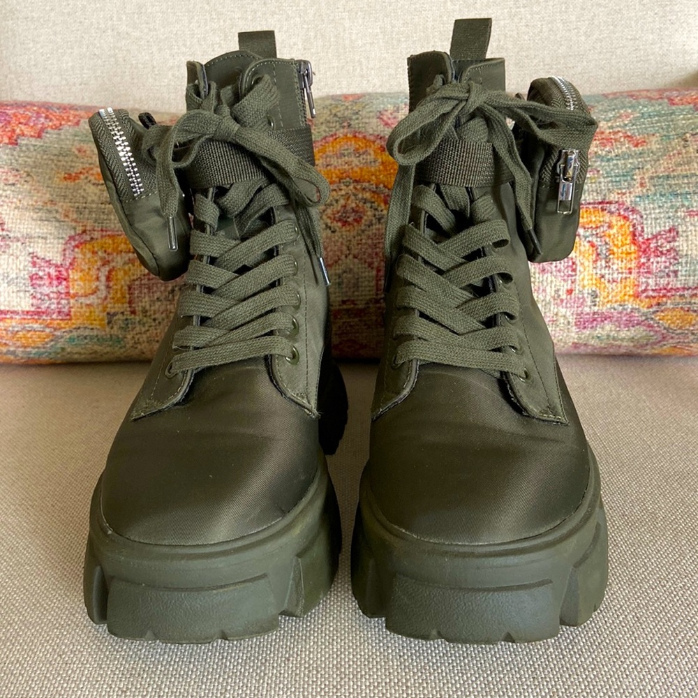 Steve Madden “Thora” combat boot with removable pouches